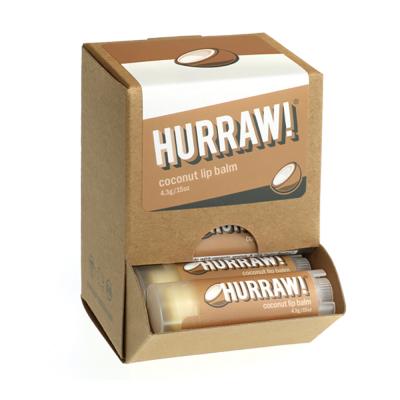 Hurraw! Organic Lip Balm Coconut 4.8g x 24 Display